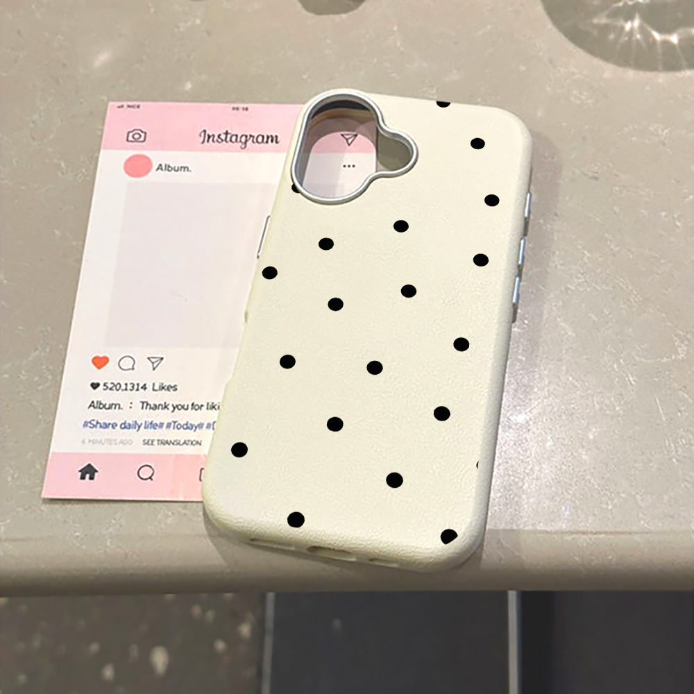 Phone Cases Polka Dot - Минималистичный черный чехол для телефона в