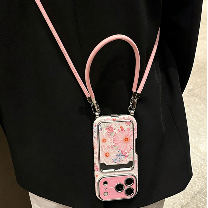 Phone Cases With Card Holder - Розовый чехол для телефона с цветочным