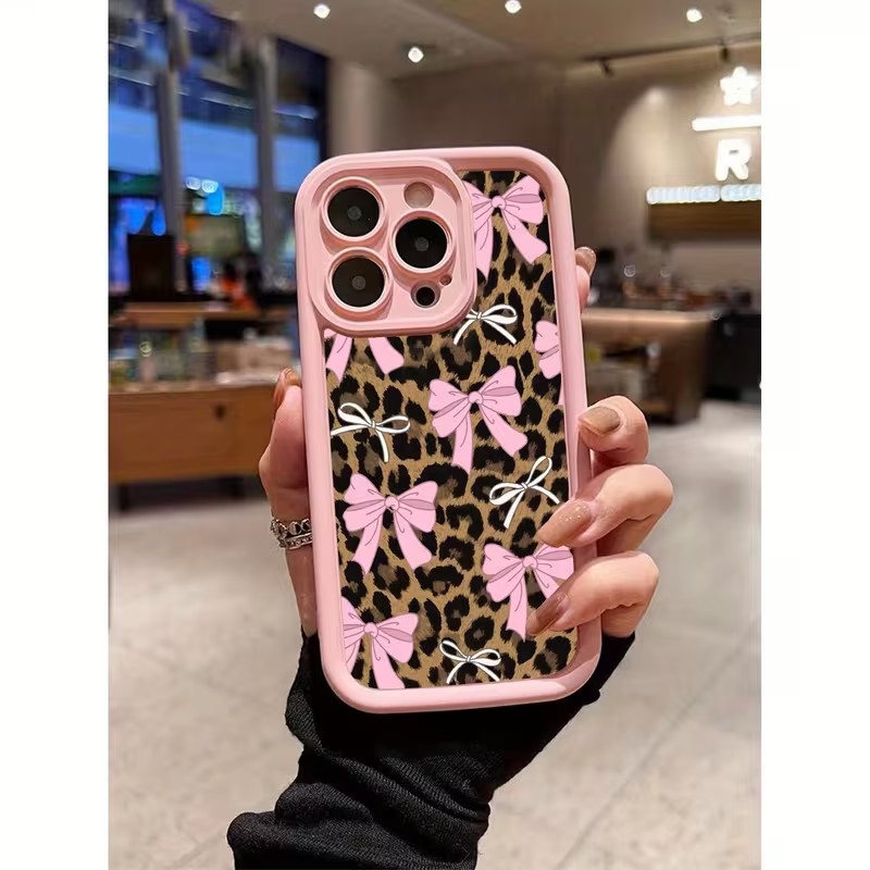 Phone Cases Silicone - Противоударный чехол-бампер с леопардовым принтом и