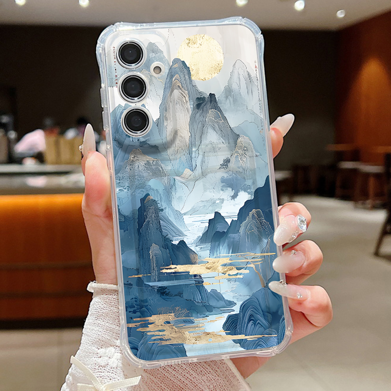 Phone Cases With Card Holder - Чехол для телефона с узором горного