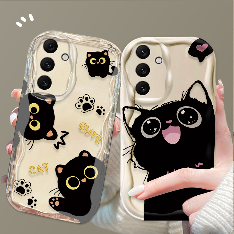 Чехол Cute Big Eyes Black Cat  – обзор и цена Phone Cases Samsung A14