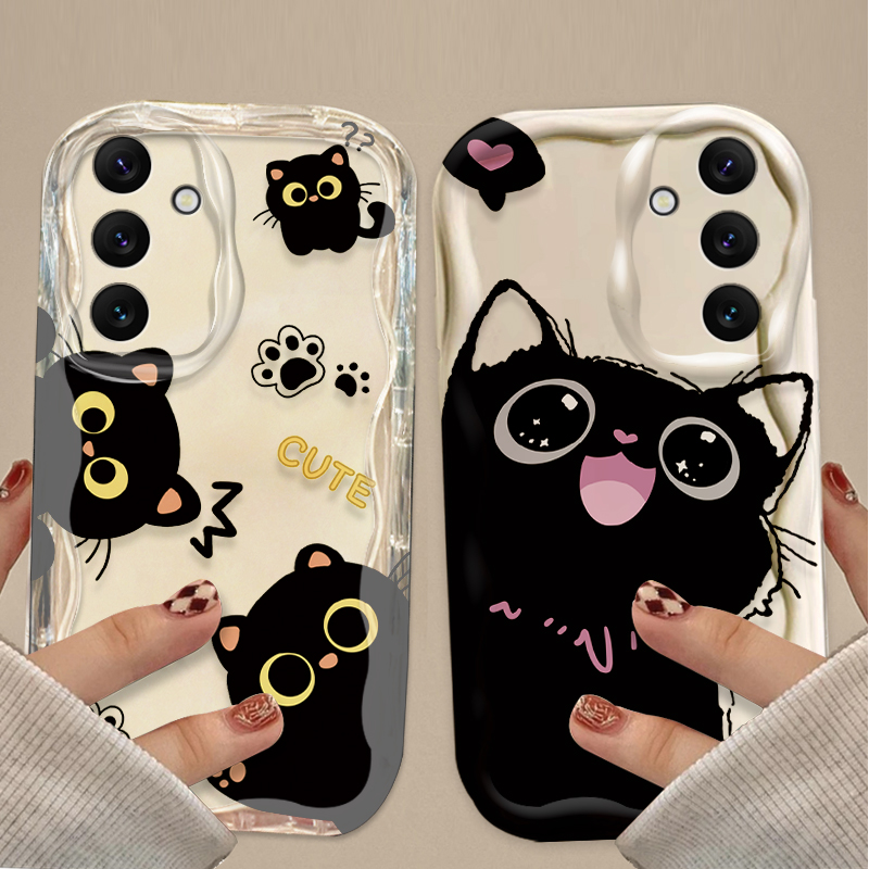 Чехол Cute Big Eyes Black Cat  – обзор и цена Phone Cases Samsung A14