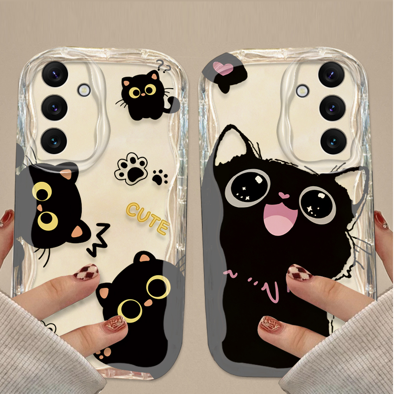 Чехол Cute Big Eyes Black Cat  – обзор и цена Phone Cases Samsung A14