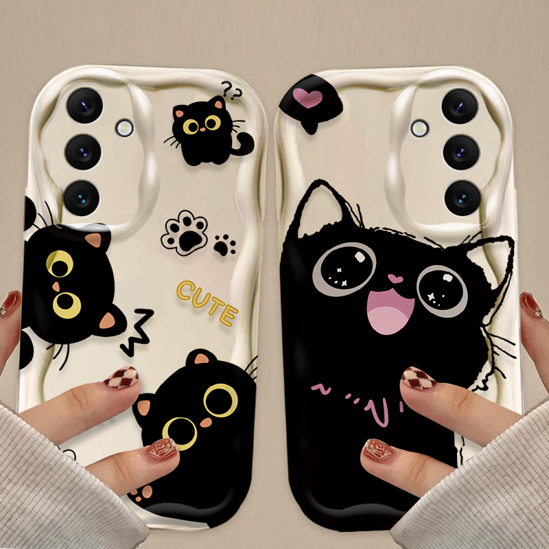 Чехол Cute Big Eyes Black Cat  – обзор и цена Phone Cases Samsung A14