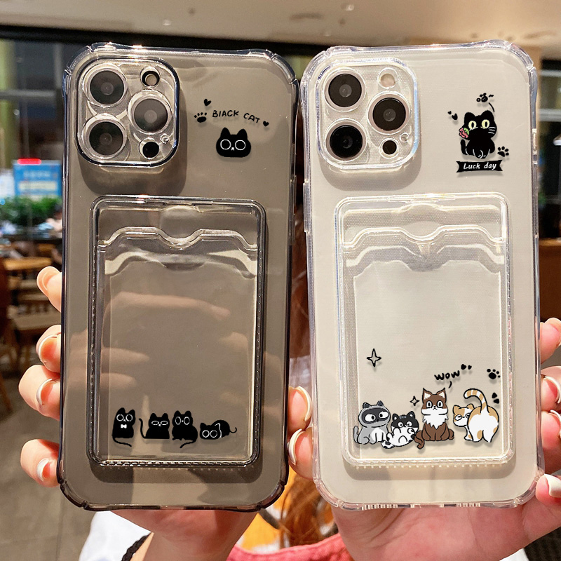 Чехол для телефона с милым чер – обзор и цена Phone Cases With Card Holder